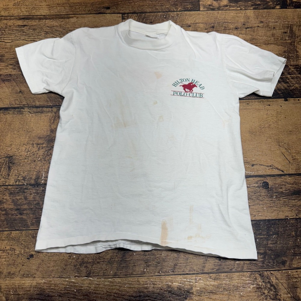 Stedman Hilton Head Polo‎ Club Graphic Tee Short Sleeve T-Shirt Medium SPOTS